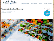 Tablet Screenshot of bluebasilcatering.com